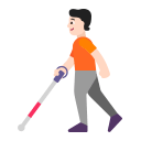 Person With White Cane (Light) Free Open-Source SVG Icon