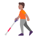 Person with White Cane (Medium) Free Open-Source SVG Icon