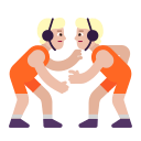 Medium Light Wrestling Person (Flat) Free Open-Source SVG Icon