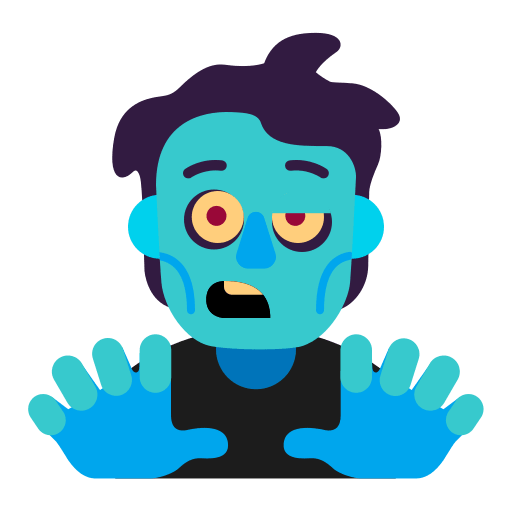 Zombie Person Free Open-Source SVG Icon (Fluent Emoji Flat)