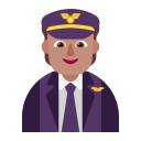 Medium Pilot Avatar (Flat) Free Open-Source SVG Icon