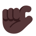 Dark Pinching Hand Gesture (Flat) Free Open-Source SVG Icon