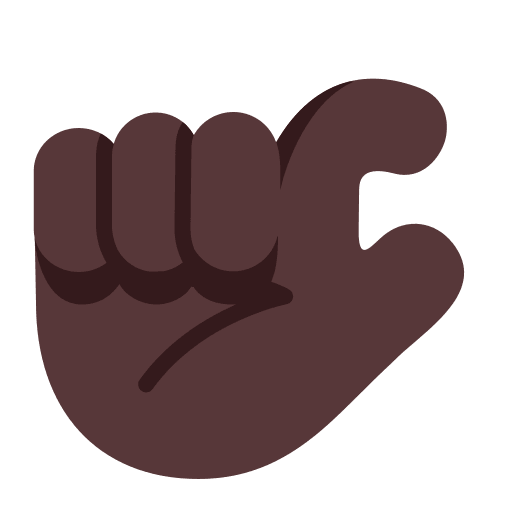 Dark Pinching Hand Gesture (Flat) Free Open-Source SVG Icon (Fluent Emoji Flat)