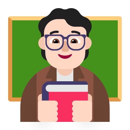 Teacher Character (Light) Free Open-Source SVG Icon (Fluent Emoji Flat)