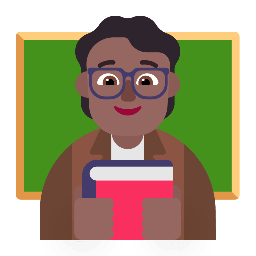 Medium Dark Skin Tone Teacher (Flat) Free Open-Source SVG Icon (Fluent Emoji Flat)