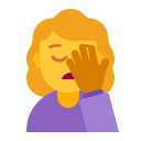 Woman Facepalming (Flat) Free Open-Source SVG Icon