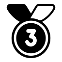 3rd Place Medal Free Open-Source SVG Icon