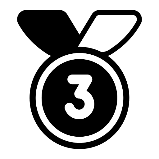 3rd Place Medal Free Open-Source SVG Icon (Fluent Emoji High Contrast)