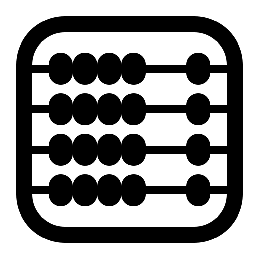 Abacus (High Contrast) Free Open-Source SVG Icon (Fluent Emoji High Contrast)