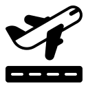 Airplane Departure (High Contrast) Free Open-Source SVG Icon