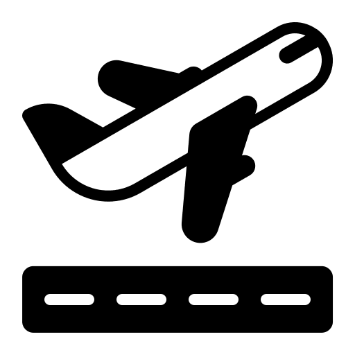 Airplane Departure (High Contrast) Free Open-Source SVG Icon (Fluent Emoji High Contrast)