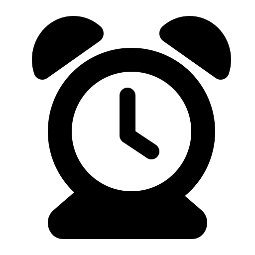 Alarm Clock Free Open-Source SVG Icon (Fluent Emoji High Contrast)