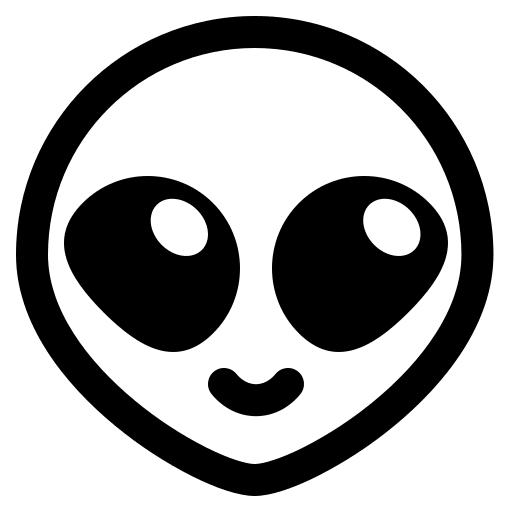 Alien Character Free Open-Source SVG Icon (Fluent Emoji High Contrast)