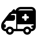 Ambulance Vehicle (High Contrast) Free Open-Source SVG Icon