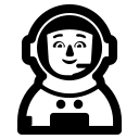 Astronaut Character (High Contrast) Free Open-Source SVG Icon