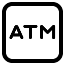 ATM Sign (High Contrast) Free Open-Source SVG Icon