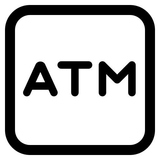 ATM Sign (High Contrast) Free Open-Source SVG Icon (Fluent Emoji High Contrast)