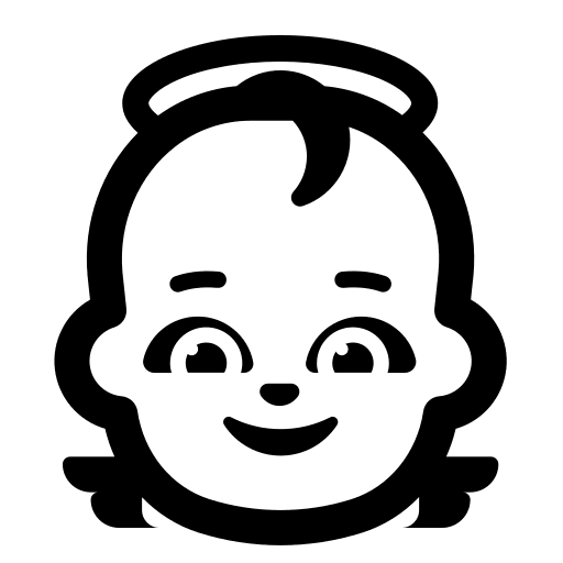 Baby Angel (High Contrast) Free Open-Source SVG Icon (Fluent Emoji High Contrast)