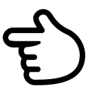 Backhand Index Finger Pointing Left (High Contrast) Free Open-Source SVG Icon