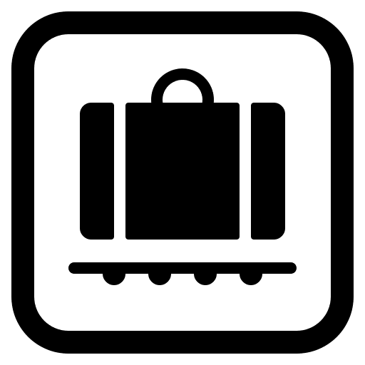 Baggage Claim Area Free Open-Source SVG Icon (Fluent Emoji High Contrast)