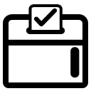 Ballot Box with Ballot (High Contrast) Free Open-Source SVG Icon