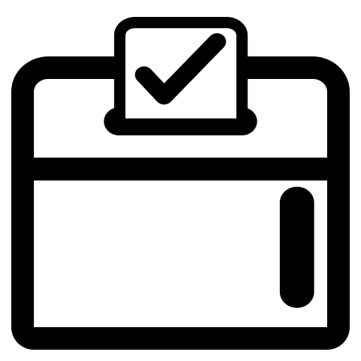 Ballot Box with Ballot (High Contrast) Free Open-Source SVG Icon (Fluent Emoji High Contrast)