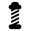 Barber Pole (High Contrast) Free Open-Source SVG Icon