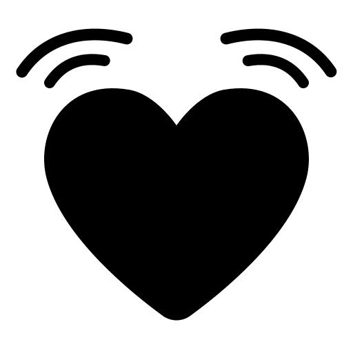 Beating Heart (High Contrast) Free Open-Source SVG Icon (Fluent Emoji High Contrast)