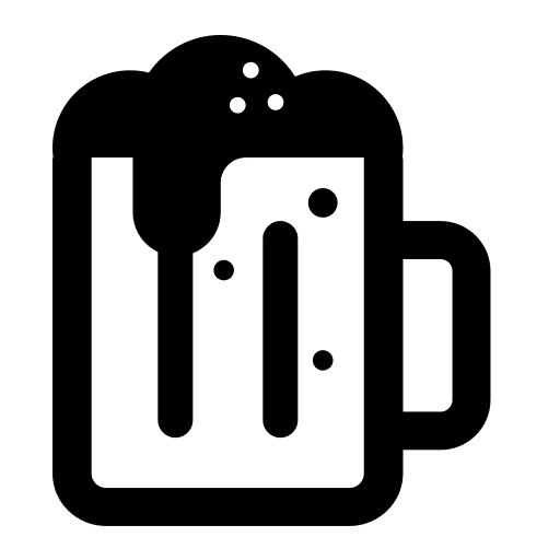 Beer Mug (High Contrast) Free Open-Source SVG Icon (Fluent Emoji High Contrast)