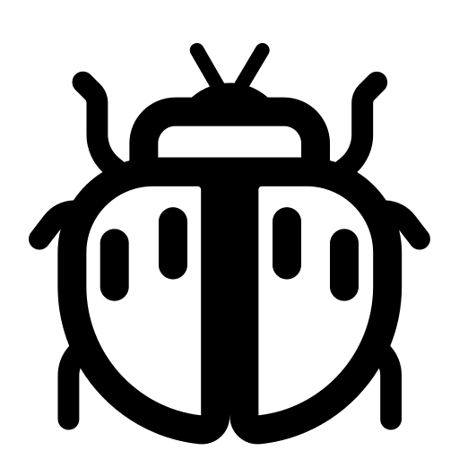 Beetle (High Contrast) Free Open-Source SVG Icon (Fluent Emoji High Contrast)