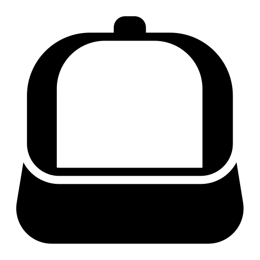 Billed Cap (High Contrast) Free Open-Source SVG Icon (Fluent Emoji High Contrast)