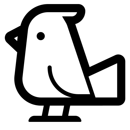 Bird (High Contrast) Free Open-Source SVG Icon (Fluent Emoji High Contrast)