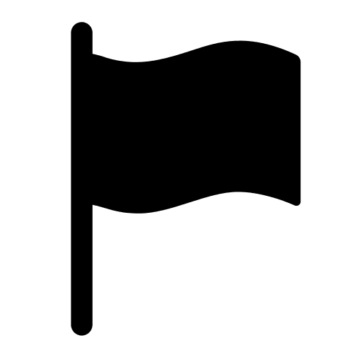 Black Flag (High Contrast) Free Open-Source SVG Icon (Fluent Emoji High Contrast)