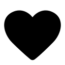 Black Heart Symbol (High Contrast) Free Open-Source SVG Icon