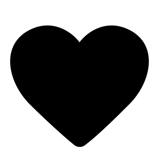 Black Heart Symbol (High Contrast) Free Open-Source SVG Icon (Fluent Emoji High Contrast)