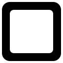 Black Square Button (High Contrast) Free Open-Source SVG Icon