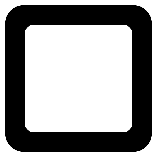 Black Square Button (High Contrast) Free Open-Source SVG Icon (Fluent Emoji High Contrast)