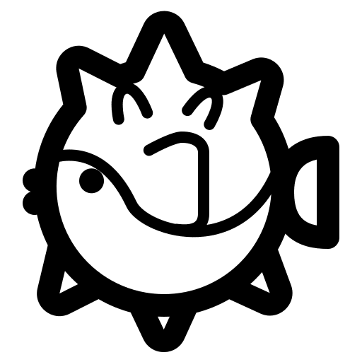 Blowfish Emoji Free Open-Source SVG Icon (Fluent Emoji High Contrast)