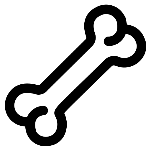 Bone Symbol Free Open-Source SVG Icon (Fluent Emoji High Contrast)