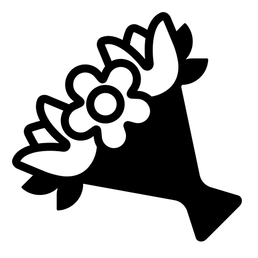 Bouquet of Flowers (High Contrast) Free Open-Source SVG Icon (Fluent Emoji High Contrast)