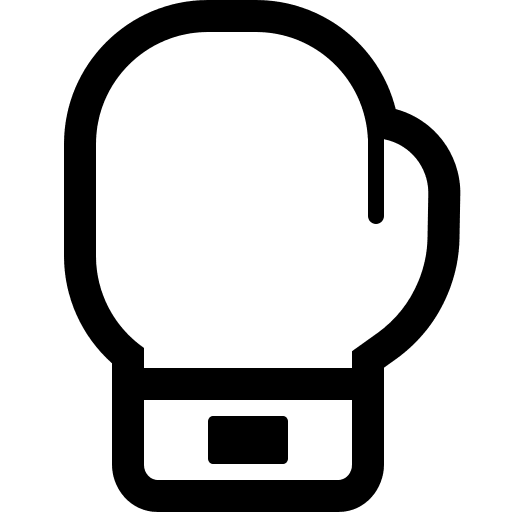 Boxing Glove (High Contrast) Free Open-Source SVG Icon (Fluent Emoji High Contrast)