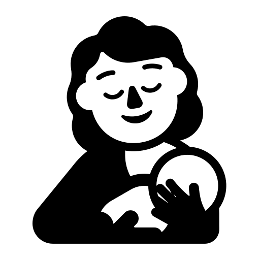 Breast Feeding (High Contrast) Free Open-Source SVG Icon (Fluent Emoji High Contrast)