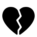 Broken Heart Symbol Free Open-Source SVG Icon