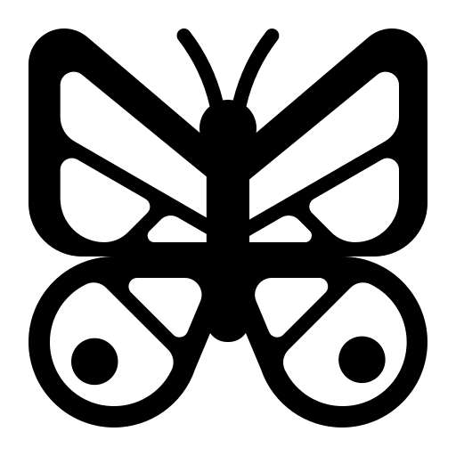 Butterfly (High Contrast) Free Open-Source SVG Icon (Fluent Emoji High Contrast)