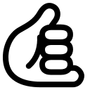 Call Me Hand Gesture (High Contrast) Free Open-Source SVG Icon