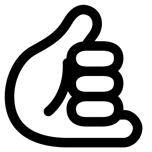 Call Me Hand Gesture (High Contrast) Free Open-Source SVG Icon (Fluent Emoji High Contrast)