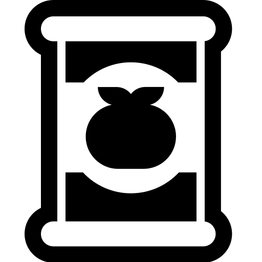 Canned Food (High Contrast) Free Open-Source SVG Icon (Fluent Emoji High Contrast)