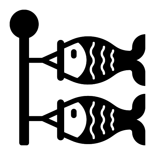 Carp Streamer Decoration Free Open-Source SVG Icon (Fluent Emoji High Contrast)