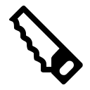 Carpentry Saw Tool (High Contrast) Free Open-Source SVG Icon