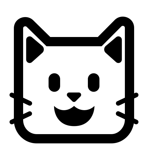 Cat Face Emoji Free Open-Source SVG Icon (Fluent Emoji High Contrast)